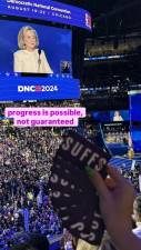 “Suffs” was quoted twice in Hillary Clinton’s speech at the DNC, most notably when she said “progress is possible, but it is not guaranteed.”