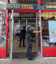 Cops at 42nd Street subway station