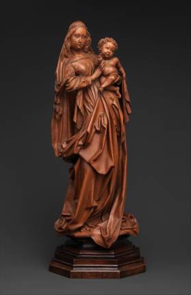 ”Standing Virgin and Child,” attributed to Niclaus Gerhaert von Leyden, ca. 1470, is one of the treasures on view at The Cloisters. Photo: Metropolitan Museum of Art, Public Doman