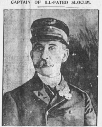 Captian Van Schaik of the ill-fate General Slocum, which sank 120 years ago this June, marking the single greatest one day loss of life in city history until 9/11.