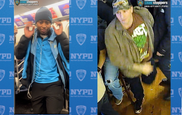 Left: Suspected J train groper, Feb. 5; Right: Beer mug smasher, Jan. 25.