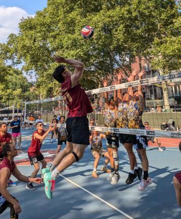 A men’s match at Sarah D. Roosevelt Park