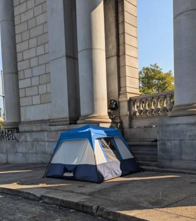 Shantytown Redux Redux, or We Built This City On... September 13, 2024, two days after a city clean up drive.