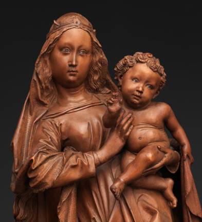 ”Standing Virgin and Child,” attributed to Niclaus Gerhaert von Leyden, ca. 1470, is one of the treasures on view at The Cloisters.