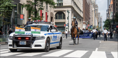 NYPD leading the line of march.