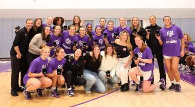 The NYU’s women’s basketball team, coached by Meg Barber (third from back right), are the defending NCAA Division III champions. They are on a 51-game winning streak as of press time.