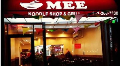 A panhandler was said to have wacked a customer on the head inside the MEE Noodle Shop &amp; Grill when he refused to hand over any money.