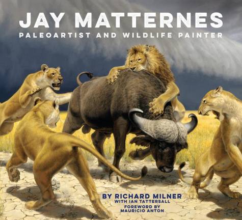 The book jacket cover of <i>Jay Matternes Paleoartist and Wildlife Painter,” </i>which was just released by Abbeville Press.