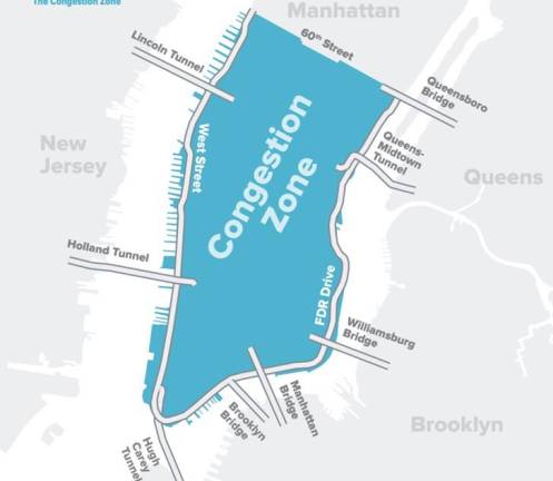 Commuters coming in from the New Jersey tunnels will receive a $3 discount on the congestion pricing toll. Commuters using the Hugh L. Carey (Brooklyn Battery) Tunnel and the Mid-town Manhattan Tunnel, will only get a $1.50 credit off the $9 toll on their E-Z Pass.