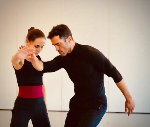 Cara McManus and Oscar Rodriguez perform <i>Chapters</i>. A precursor to the world premiere of <i>Legacy</i>, this work also delves into the complexities of human emotion through similar minimalist compositions.