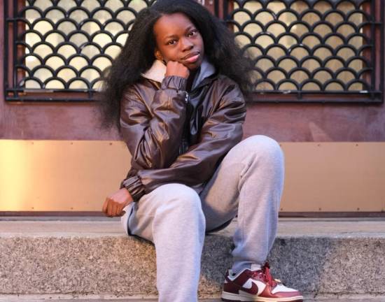 Derry Oliver, 17, poses for a portrait in Brooklyn in February, 2024.