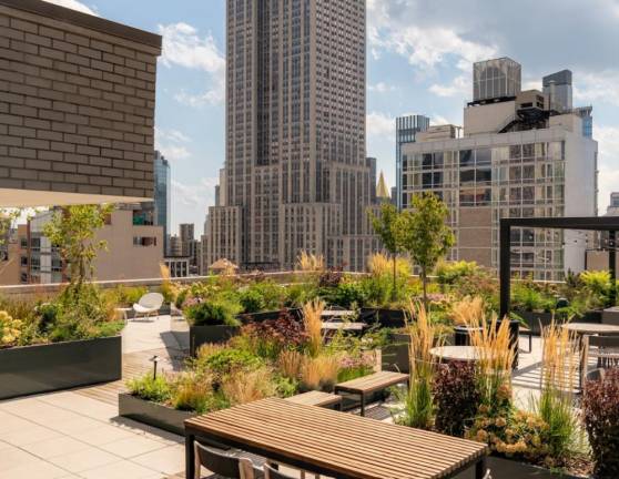 A view from the Hollingsworth, a luxury apartment complex on W. 27th St. that the Vanbarton Group took over in 2021.