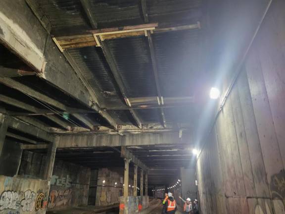 Structural deficiencies were found at the Hudson View Garage, as well as in the train tunnel beneath it.