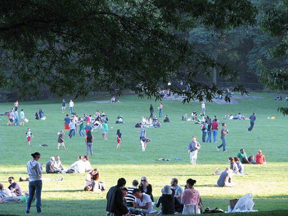 Central Park’s Great Lawn is a favorite hangout for people sunbathing or engaging in recreation. City Council Member Gale Brewer feels that the annual one-day Global Citizen Festival interferes with its use by the masses, and would like to see the concert moved.