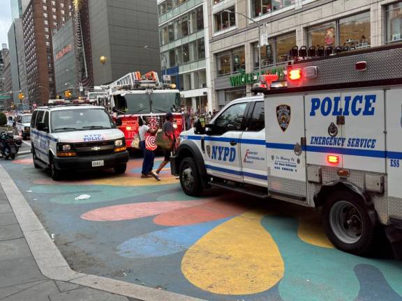 The FDNY and police emergency service vehicles responded to an Aug. 5 rush hour incident with a person dead on the tracks at Union Square.