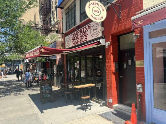 A first look is always telling: Tompkins Square Bagels’ location on Second Avenue in the East Village. A very similar location is opening on the UES this October.