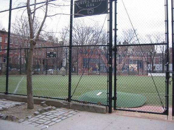 Playing fields on the western side of J. J. Walker Park, where baseball and soccer are currently played.