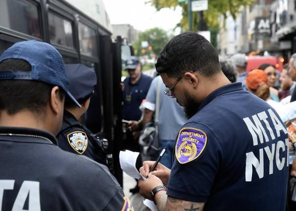 The MTA Eagle team and the NYPD began a crackdown on fare evaders, handing out $100 tickets to anyone it caught skipping out on the $2.90 bus fare. The MTA data said the agency $315 million a year in lost bus fares as nearly half the bus riders skipped out on paying.