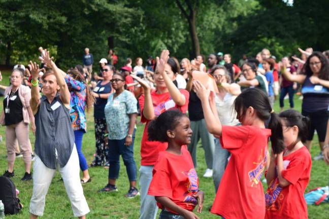 In dancing together at Frisbee Hill in Central Park, attendees of all ages celebrated the community inherent to New York City.