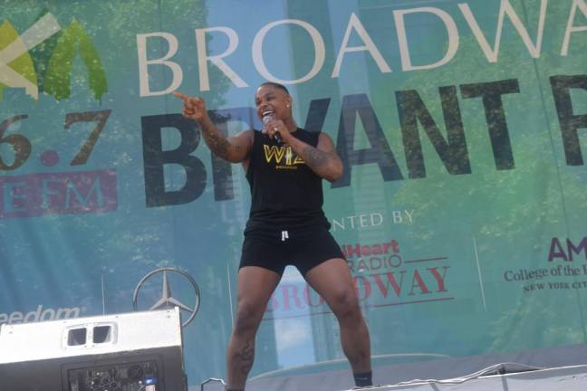 Avery Wilson performed “You Can’t Win” from “The Wiz” at 2024’s first Broadway in Bryant Park concert. (click arrows to see more)