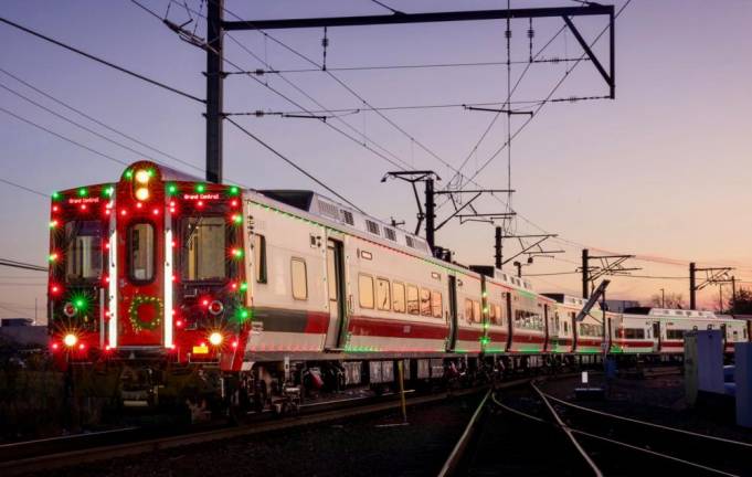 Metro North is running its Holiday Lights special trains at random times seven days a week through New Year’s Day on the three different Metro North routes.