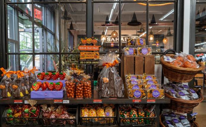 Halloween treats on display at the store in Brooklyn.