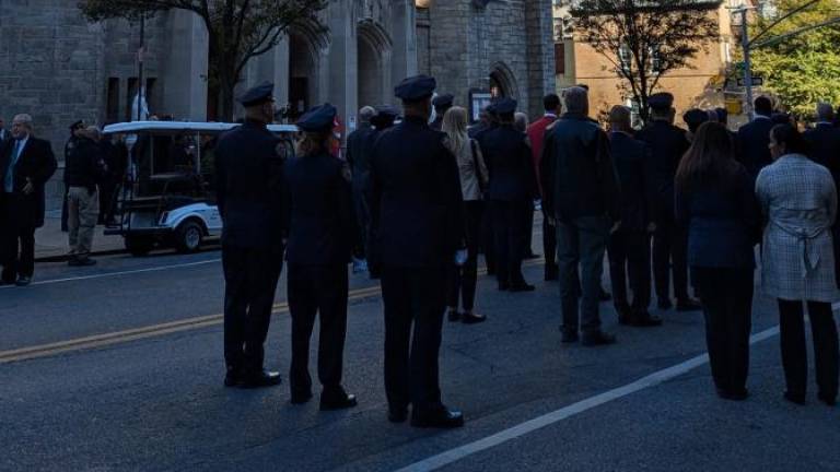 Outside Church of St. Elizabeth before entering Buczek / Hoban Memorial Mass, October 18, 2024.