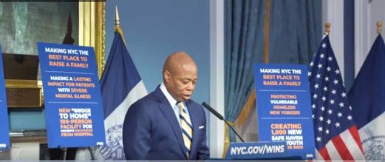 Mayor Eric Adams was under fire for skipping the Martin Luther King ceremonies in NYC to instead make an early-morning dash to attend Donald Trump’s inauguration. At his weekly press conference the following day Adams said he has no regrets and said he is living MLK’s dream.