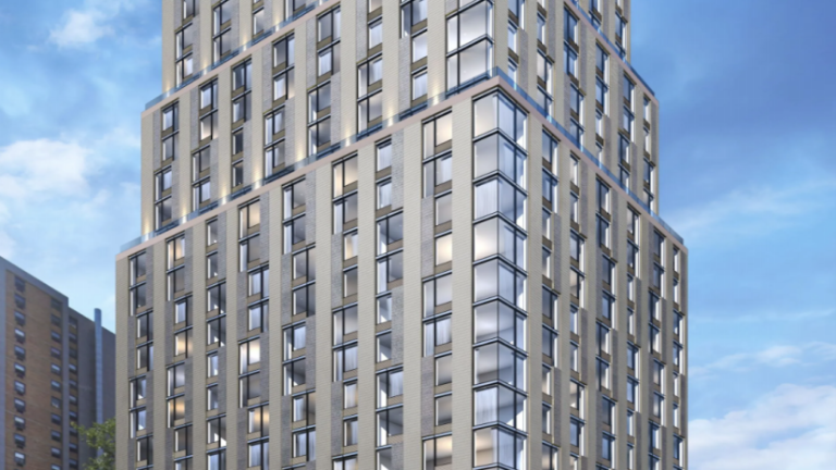 A rendering of 14+C project that is being built by developer Madison Realty Capital in the East Village. Meanwhile a neighboring building that was allegedly damaged during the construction is going to be demolished.