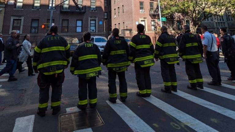 FDNY greeting the Buczek / Hoban marchers.